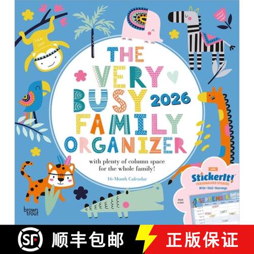 【3-4周达】The Very Busy Family Organizer 2026 12 X 24 Inch (Hanging) Monthly Square Wall Calendar Ma... [9798330705894]
