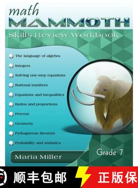预订 Math Mammoth Grade 7 Skills Review Workbook [9781942715764]