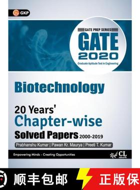 预订 Gate 2020: 20 Years Chapterwise Solved Papers (2000-2019) - Biotechnology [9788193975725]