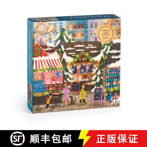 【3-4周达】Joy Laforme Merry Market 1000 Piece Foil Puzzle in a Square Box [9780735383128]