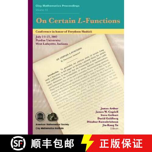 【3-4周达】On Certain L-Functions: Conference on Certain L-Functions in Honor of Freydoon Shahidi, Ju... [9780821852040]