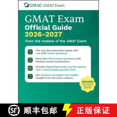 【3-4周达】GMAT Official Guide 2026 - 2027: Book + Online Question Bank [9781394412808]
