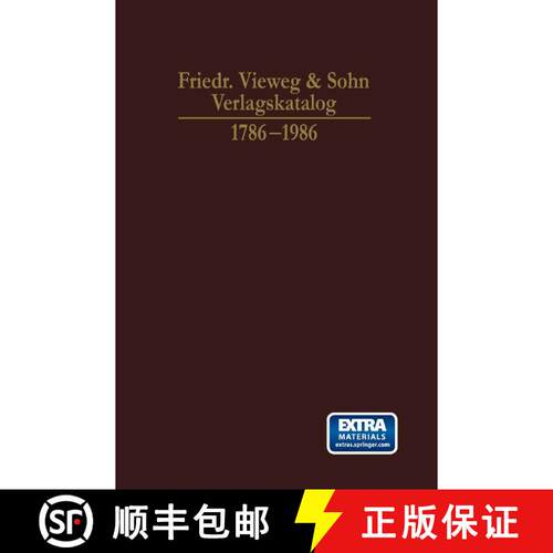 【3-4周达】Friedr. Vieweg & Sohn Verlagskatalog : 1786-1986 [9783322990631]
