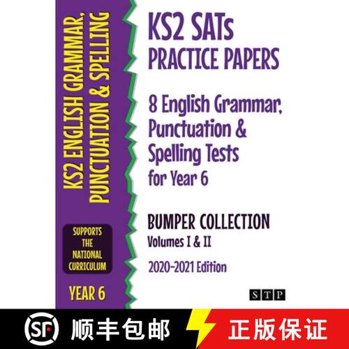 【3-4周达】KS2 SATs Practice Papers 8 English Grammar, Punctuation and Spelling Tests for Year 6 Bump... [9781912956289]