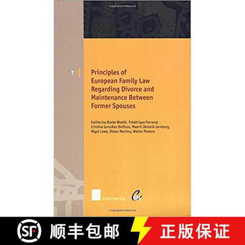 【3-4周达】Principles of European Family Law Regarding Divorce and Maintenance Between Former Spouses... [9789050954266]