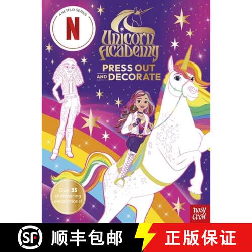 【3-4周达】Unicorn Academy: Press Out and Decorate : with over 25 sparkling pieces [9781805135920]