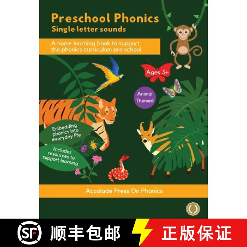 【3-4周达】Preschool Phonics: Single Letter Sounds (Animal Edition) [9781916373570]
