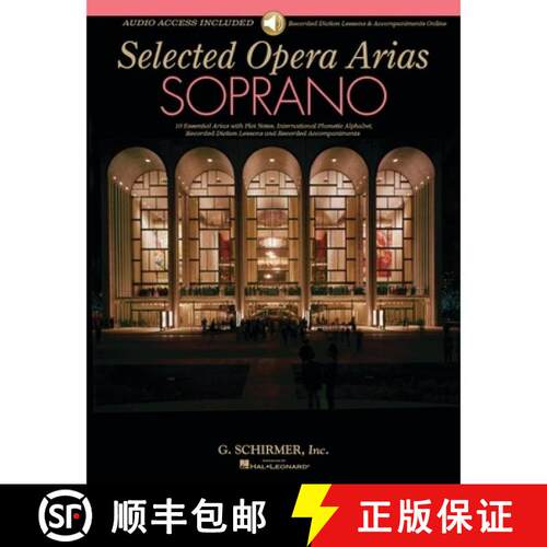 【3-4周达】Selected Opera Arias Soprano Edition - Books with Online Audio [9781495030918]