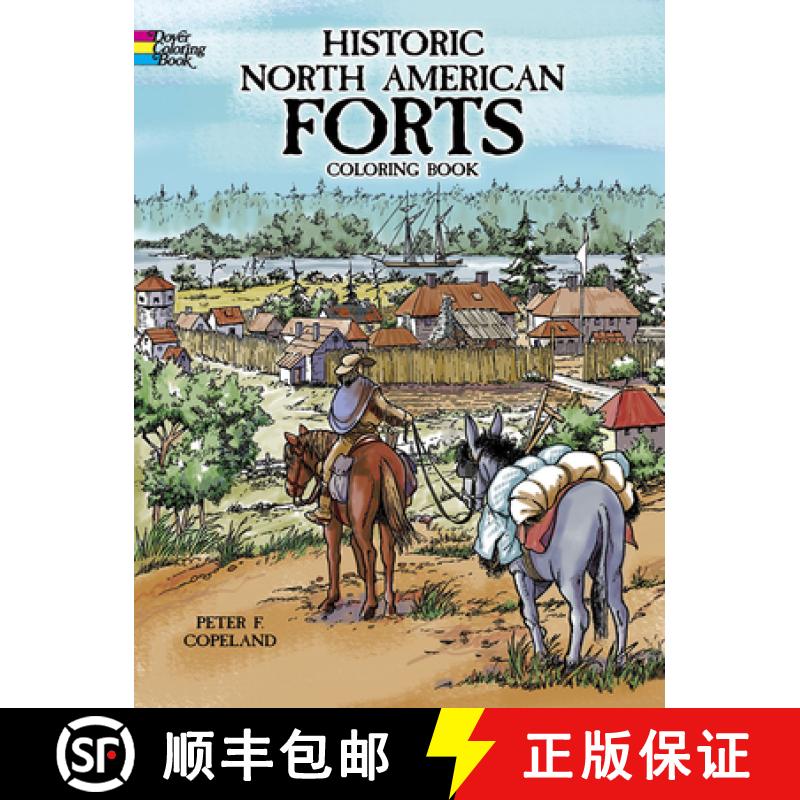 预订 Historic North American Forts Coloring Book [9780486410364]
