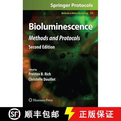 【3-4周达】精装 Bioluminescence: Methods and Protocols (Second Edition 2009) [9781603273206]