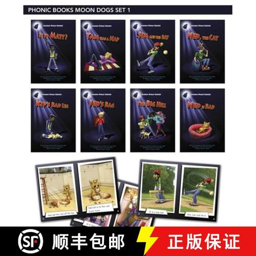【3-4周达】Phonic Books Moon Dogs Set 1 : Decodable Phonic Books for Catch Up (Alphabet at CVC Level) [9781907170959]