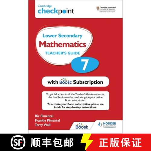 【3-4周达】Cambridge Checkpoint Lower Secondary Mathematics Teacher's Guide 7 with Boost Subscription... [9781398300729]