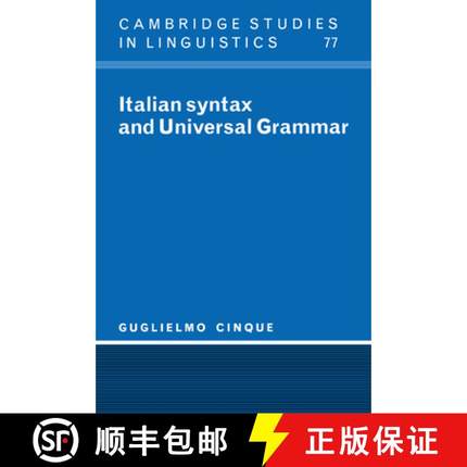【3-4周达】Italian Syntax and Universal Grammar: - Italian Syntax and Universal Grammar [9780521475136]