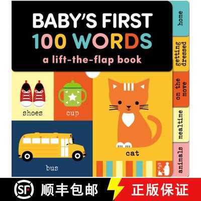 【3-4周达】精装 Baby's First 100 Words: A lift the flap book [9781916780040]