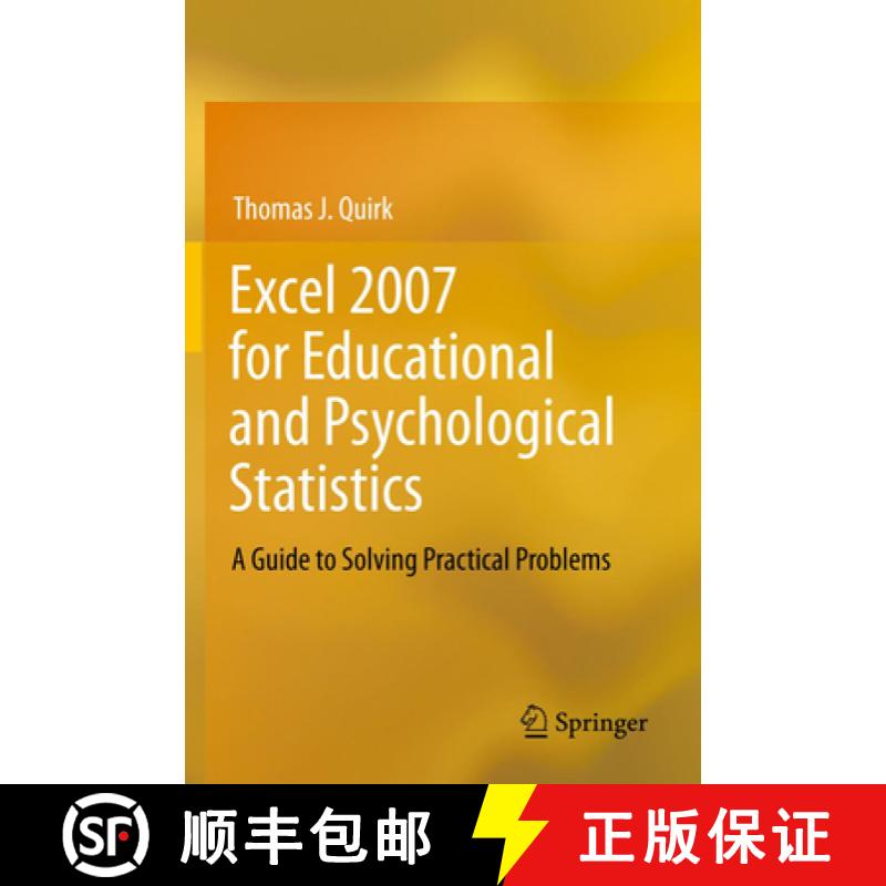【3-4周达】Excel 2007 for Educational and Psychological Statistics: A Guide to Solving Practical Prob... [9781461437246]