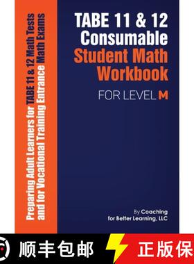 【3-4周达】TABE 11 and 12 Consumable Student Math Workbook for Level M [9781639018390]