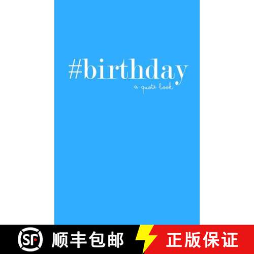 【3-4周达】#birthday: a quote book [9780692346808]