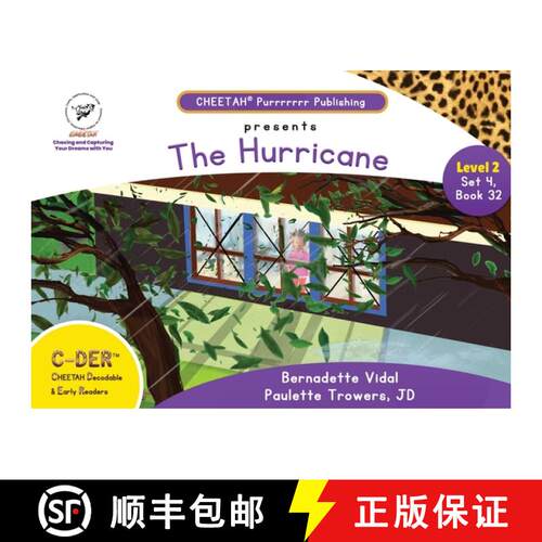 【3-4周达】C-DER (Cheetah Decodable & Early Readers) Set 4, Book 32, The Hurricane [9798330330676]