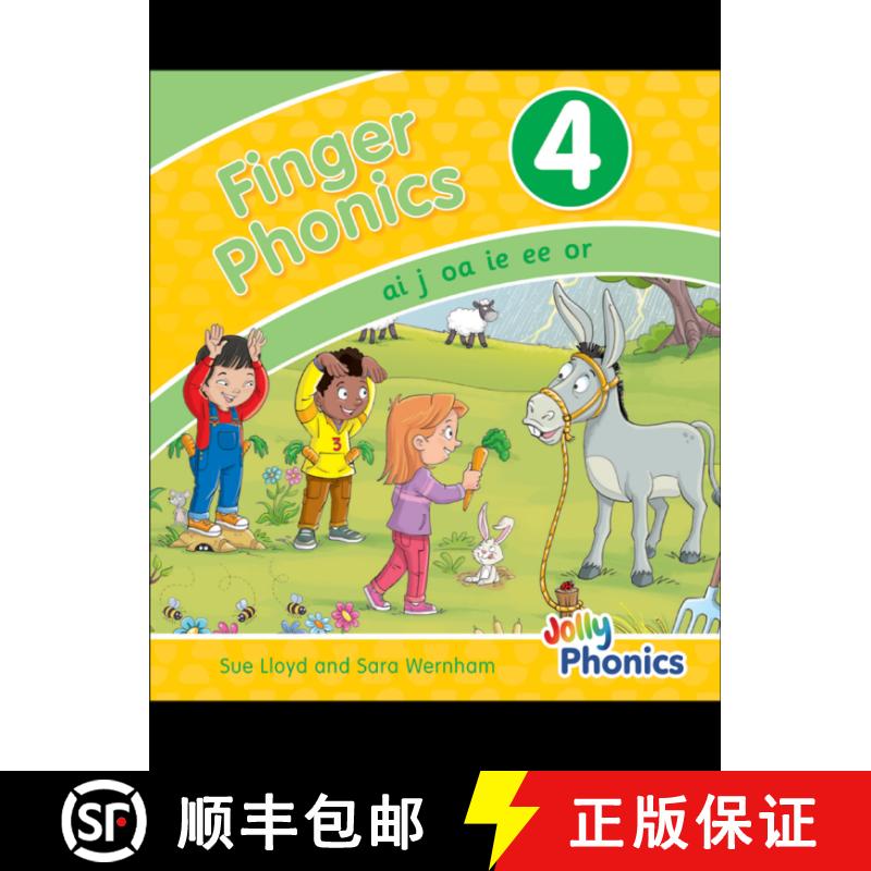 【3-4周达】Finger Phonics Book 4: in Precursive Letters (British English edition) [9781844146468]