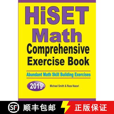 预订 HiSET Math Comprehensive Exercise Book: Abundant Math Skill Building Exercises [9781646125463]