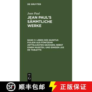 Band aus Leben des Paul Sammtliche 9783111226477 Zettelkasten ... Jean Werke Fixlein Quintus funfzehn 4周达