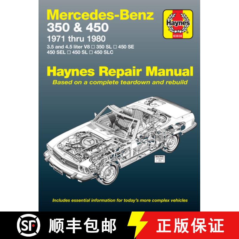 【3-4周达】Mercedes-Benz 350 & 450 covering 350 SL Roadster, 450 SL/SLC Coupe & Roadster, 450 SE/SEL ... [9780856966989]