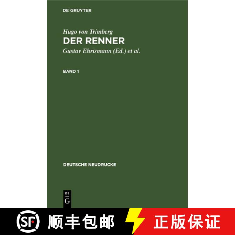【3-4周达】Hugo Von Trimberg: Der Renner. Band 1 [9783110986426]