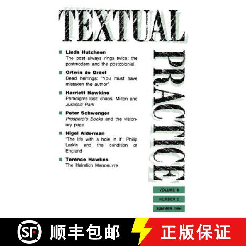 【3-4周达】Textual Practice : Volume 8, Issue 2 [9780415110983]