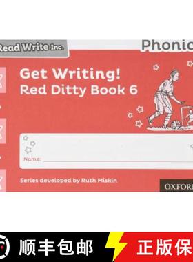 【3-4周达】Read Write Inc. Phonics: Get Writing! Red Ditty Book 6 Pack of 10 [9780198414322]