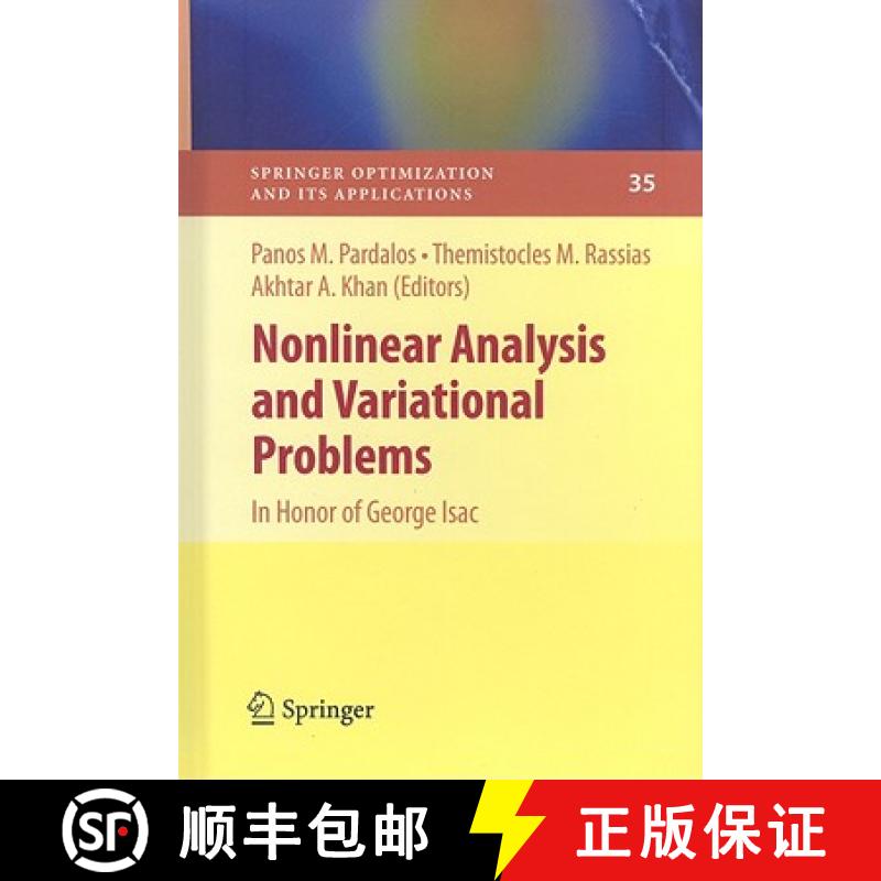 【3-4周达】Nonlinear Analysis and Variational Problems : In Honor of George Isac [9781441901576]