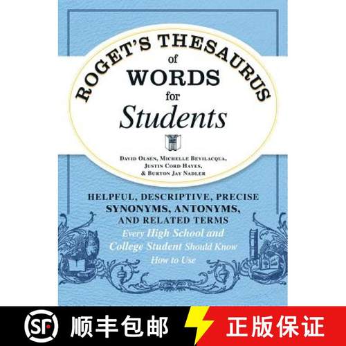 【3-4周达】Roget's Thesaurus of Words for Students : Helpful, Descriptive, Precise Synonyms, Antonyms... [9781440573088]