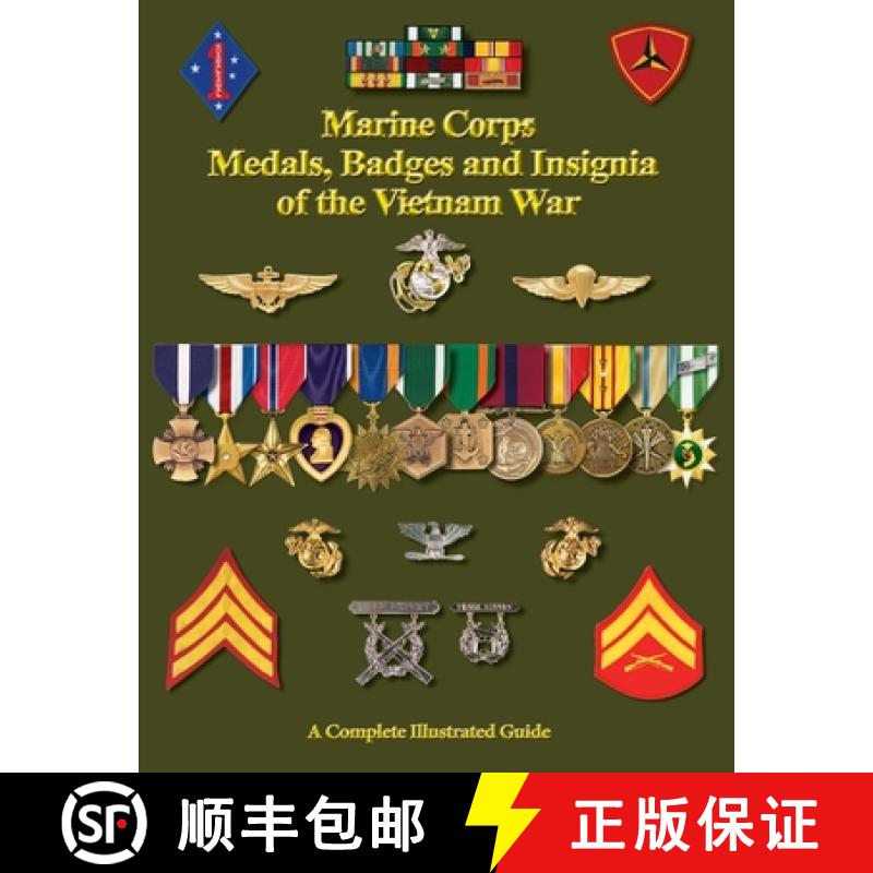 【2-3周达】United States Marine Corps Medals, Badges and Insignia of the Vietnam War [9781884452901]