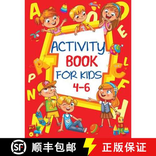 【3-4周达】Activity Book for Kids 4-6: Fun Children's Workbook with Puzzles, Connect the Dots, Mazes,... [9781949651409]