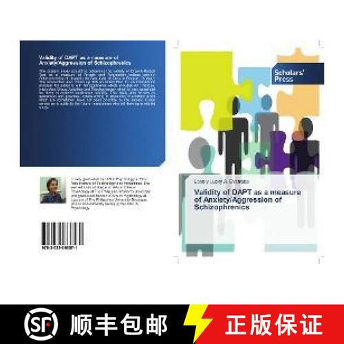 预订 Validity of DAPT as a measure of Anxiety/Aggression of Schizophrenics [9783639666571]