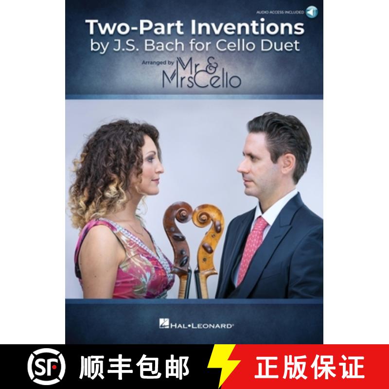 【3-4周达】Two-Part Inventions by J.S. Bach for Cello Duet - Arranged by Mr. & Mrs. Cello - Book with... [9781705127117]