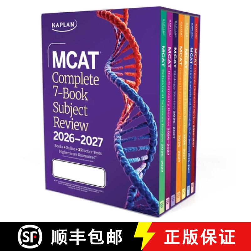 【3-4周达】MCAT Complete 7-Book Subject Review 2026-2027, Set Includes Books, Online Prep, 3 Practice... [9781506297545]