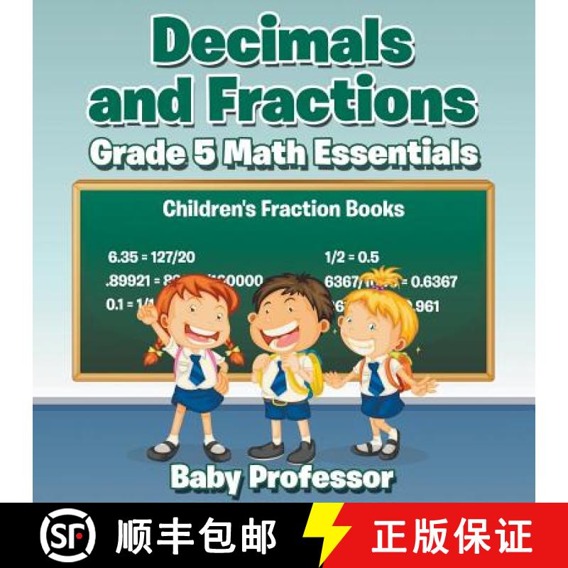 【3-4周达】Decimals and Fractions Grade 5 Math Essentials: Children's Fraction Books [9781683263739]