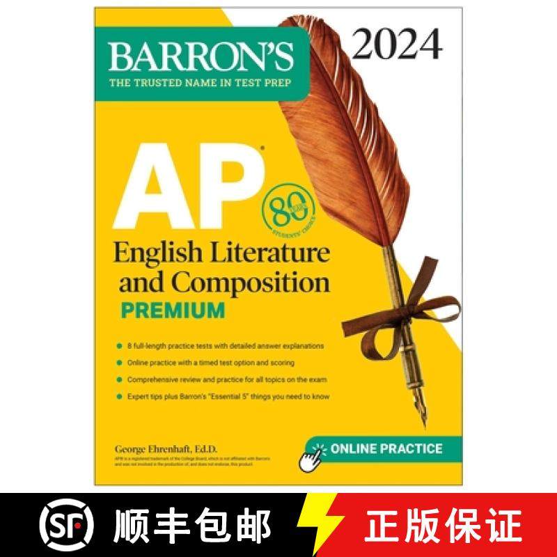 AP English Literature and Composition Premium, 2024: 8 Practice Tests + Comprehensive Review + Online... [9781506287713]