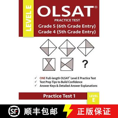 【3-4周达】Olsat Practice Test Grade 5 (6th Grade Entry) & Grade 4 (5th Grade Entry)-Level E-Test 1: ... [9780997768060]