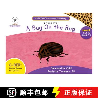 【3-4周达】C-DER (Cheetah Decodable & Early Readers) Set 4, Book 34, A Bug On the Rug [9798330330713]