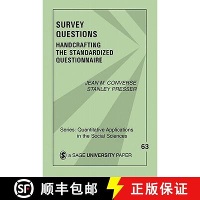 【3-4周达】Survey Questions: Handcrafting the Standardized Questionnaire [9780803927438]