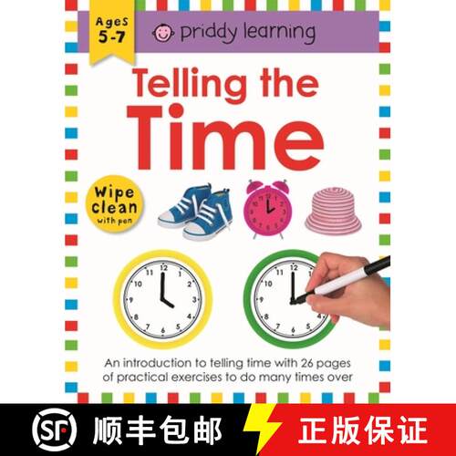 【3-4周达】Telling The Time: Wipe Clean Workbooks [9781783416097]