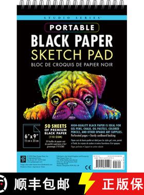 【3-4周达】Studio Series Portable Black Paper Sketch Pad 6 X 9 Inches (50 Perforated Sheets) [9781441345196]