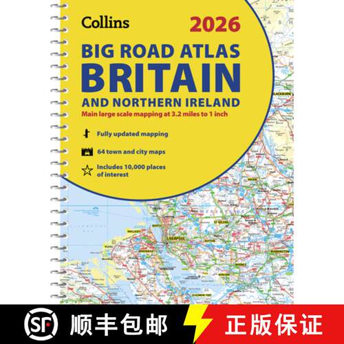 【3-4周达】2026 Collins Big Road Atlas Britain and Northern Ireland: Clear and Detailed Map of Britai... [9780008719210]
