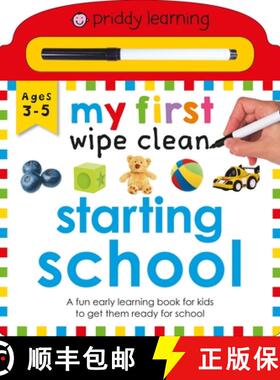 【3-4周达】My First Wipe Clean: Starting School [9781838990220]