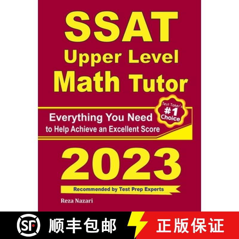 【2-3周达】SSAT Upper Level Math Tutor: Everything You Need to Help Achieve an Excellent Score [9781646128433]