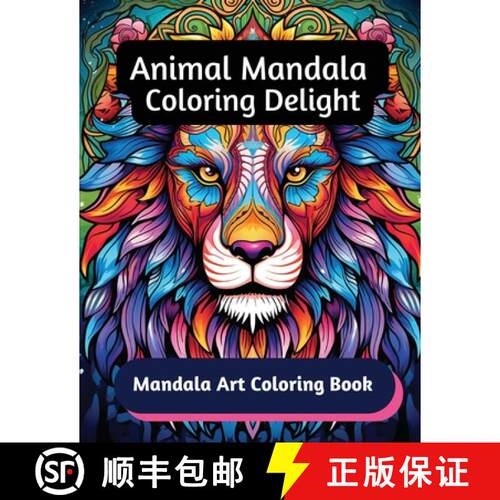 【3-4周达】Animal Mandala Coloring Delight: Mandala Art Coloring Book [9798868924620]