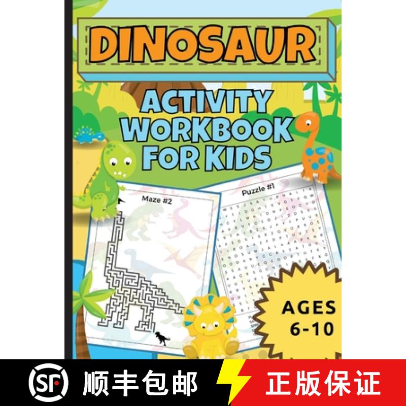 【3-4周达】Dinosaur Activity Workbook For Kids Ages 6-10 [9781778134029]