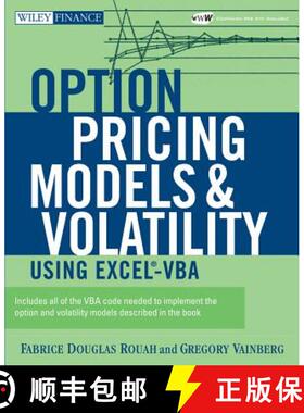 【3-4周达】Option Pricing Models And Volatility Using Excel- Vba + Website [Wiley金融] [9780471794646]