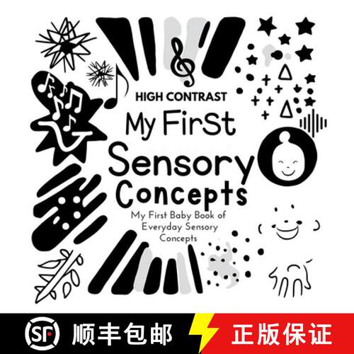 【3-4周达】My First Sensory Concepts Baby Book: A high contrast baby book for baby essentials For exc... [9789843577542]